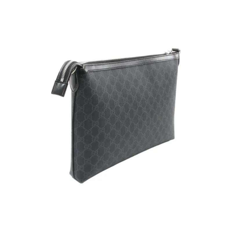 GUCCI GG Supreme Coated Canvas Crossbody Bag, Shoulder Bag Regular Men's Black-1
