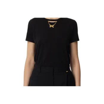 Elisabetta Franchi Bow Necklace Jersey T Shirt