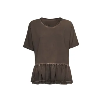 UMA WANG Todi Crewneck Flared T Shirt