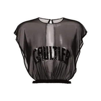 Jean Paul Gaultier Sequin embellishment Semi sheer Top