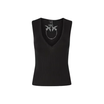 PINKO Ribbed Sleeveless Top