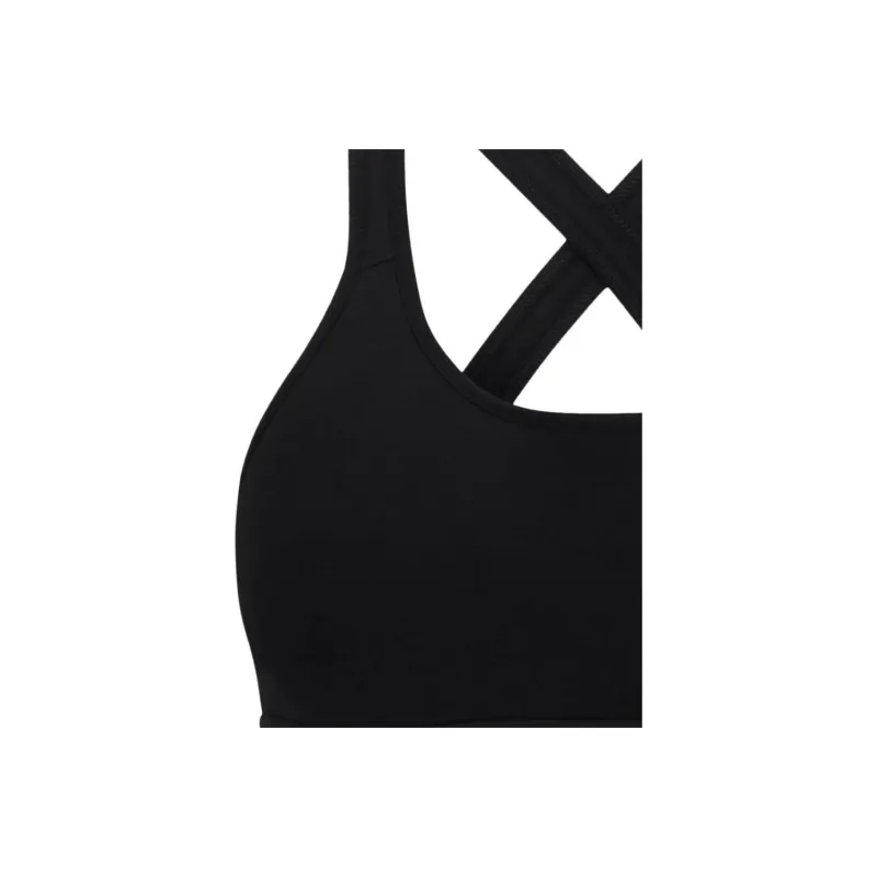 HUGO BOSS Sports Bra In Stretch Cotton With Repeat Logos Bra Women's Black-2