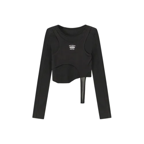 CHUU Mock Two Piece Long Sleeved T Shirt Women's
