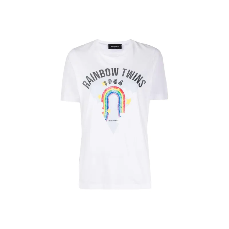 DSQUARED 2 Rainbow Twins Print T-Shirt-0