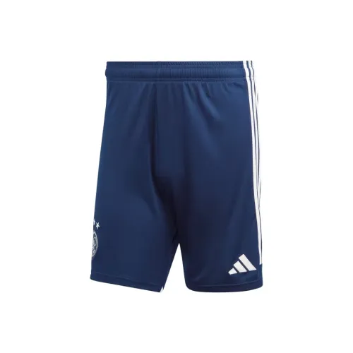 Adidas AJAX AMSTERDAM 23/24 AWAY SHORTS Soccer Bottoms Men's Preppy Marine Blue
