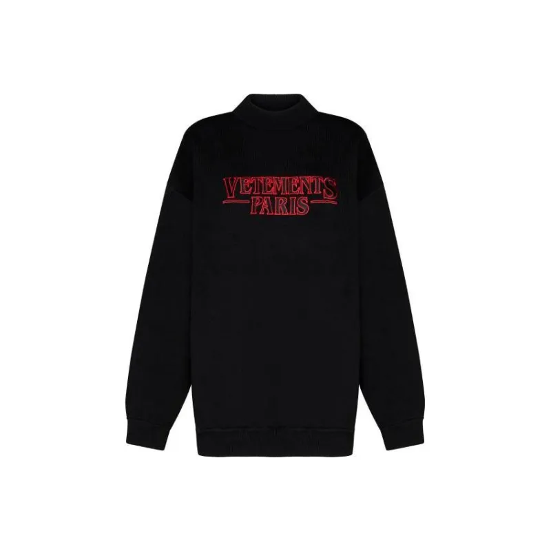 Vetements Logo Embroidered Knit Sweater-0