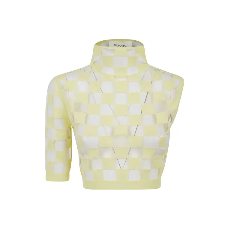 SportMax Crop Tops Women's Yellow-0