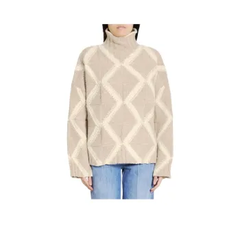 Bottega Veneta Argyle Intarsia Knit Turtleneck Jumper