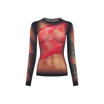 Marine Serre Draped Jersey Top
