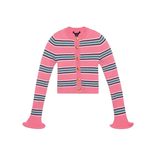 LOUIS VUITTON Horizontal Stripes Trumpet Sleeve Cardigan