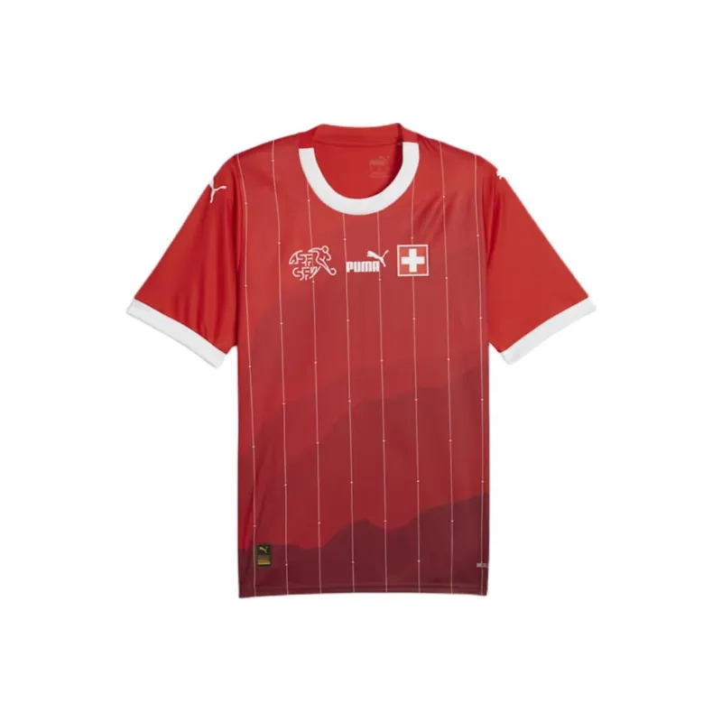PUMA Switzerland Football 23/24 Home Soccer Jerseys Men's Pinma Red-0