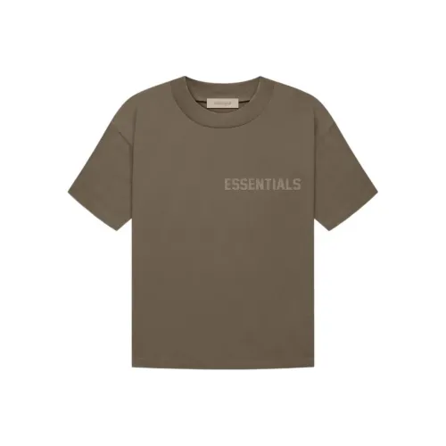 Fear Of God Essentials FW22 Drop Shoulder Sleeve T Shirt Women's Wood Coffee