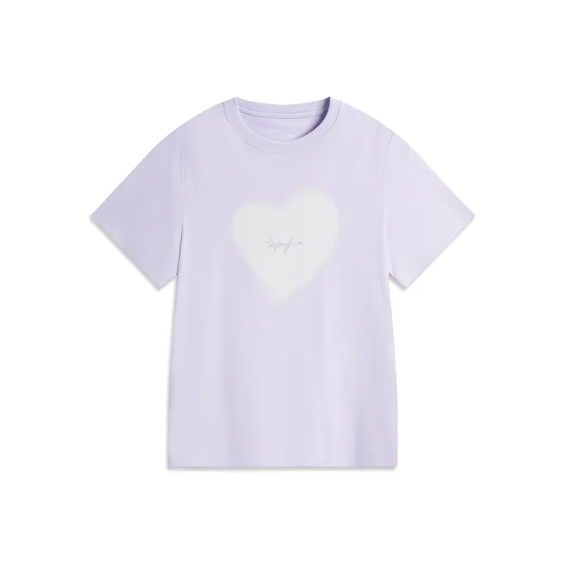 LiNing Sports Life Collection T Shirt Women's Sea Salt Purple-0