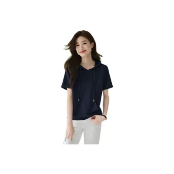 Mo Han Yi Mei T-Shirt Women's Navy Blue