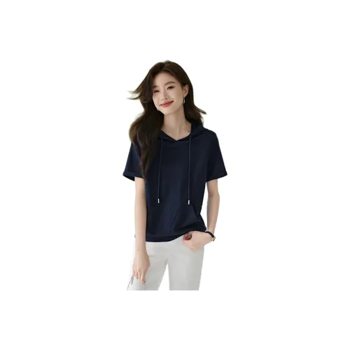 Mo Han Yi Mei T-Shirt Women's Navy Blue