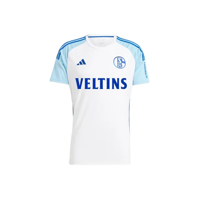 Adidas SCHALKE 04 23/24 AUSWÄRTSTRIKOT Soccer Jerseys Men's White/Light Blue-0