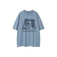 Haze Blue-T-Shirt-Sketch Cat Large