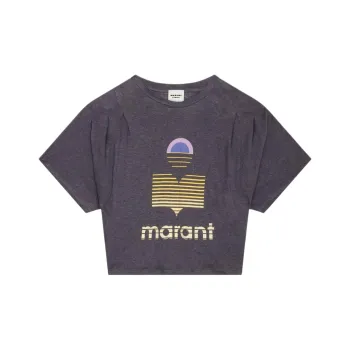 ISABEL MARANT ETOILE Logo Printed Cropped T Shirt