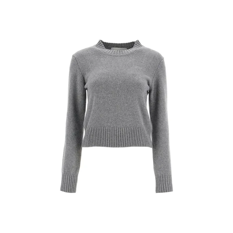 AMIPARIS Paris Ami De Coeur Logo Embroidered Knit Cropped Jumper-0