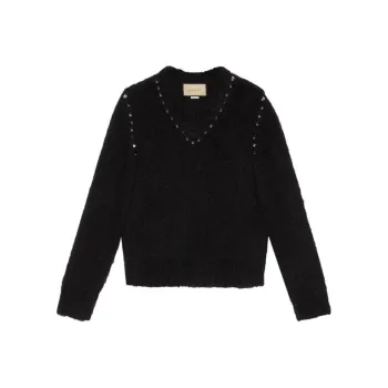 GUCCI Studded V neck Jumper