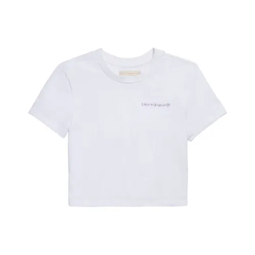 Calvin Klein JENNIE Series Crop Tops Women's Moon White