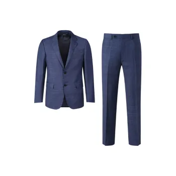 Zegna SS24 Business Suit Men's Dark Blue