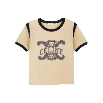 CELINE FW22 Triomphe T shirt In Cotton Jersey