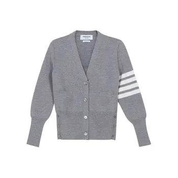 THOM BROWNE 4 Bar Milano Stitch Buttoned Cardigan