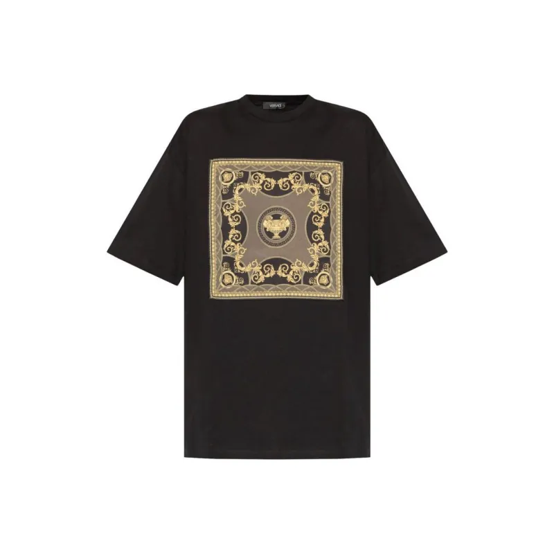 VERSACE Logo Printed Oversized T Shirt-0