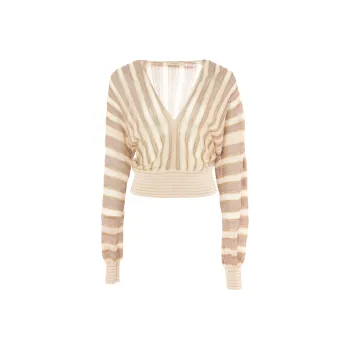 BESIONIA SS25 Crop Top Women's Apricot Blossom Pattern
