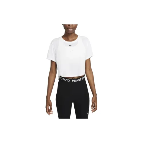 nike ivory Crop Tops Women's White