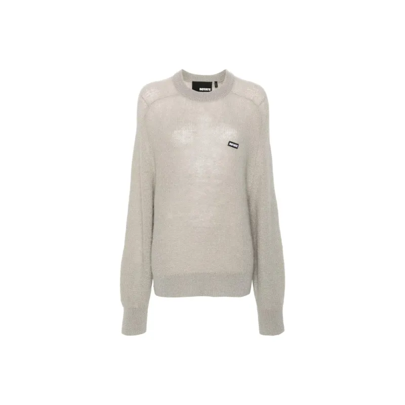 Rotate Logo Tag Crewneck Knitted Jumper-0