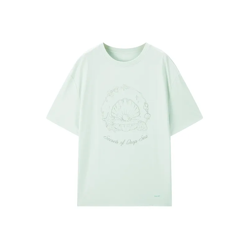 LEDIN T Shirt Women's Clear Sky Green In Stock-0
