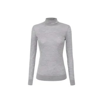 Elisabetta Franchi Turtleneck Logo Jacquard Top