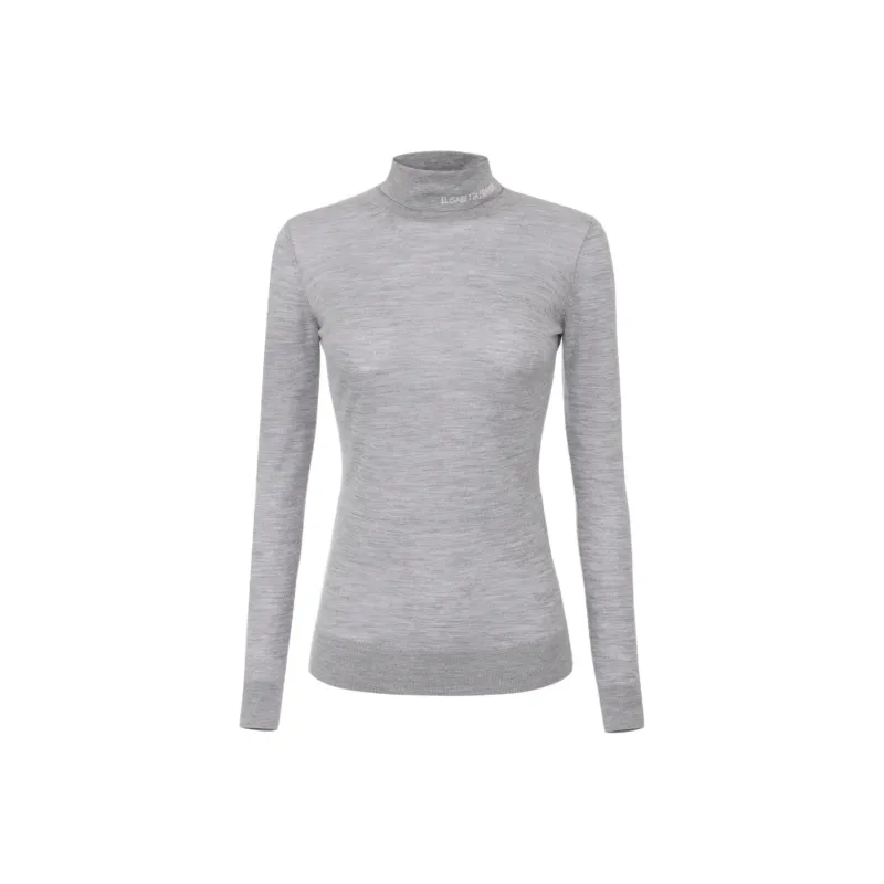 Elisabetta Franchi Turtleneck Logo Jacquard Top-0