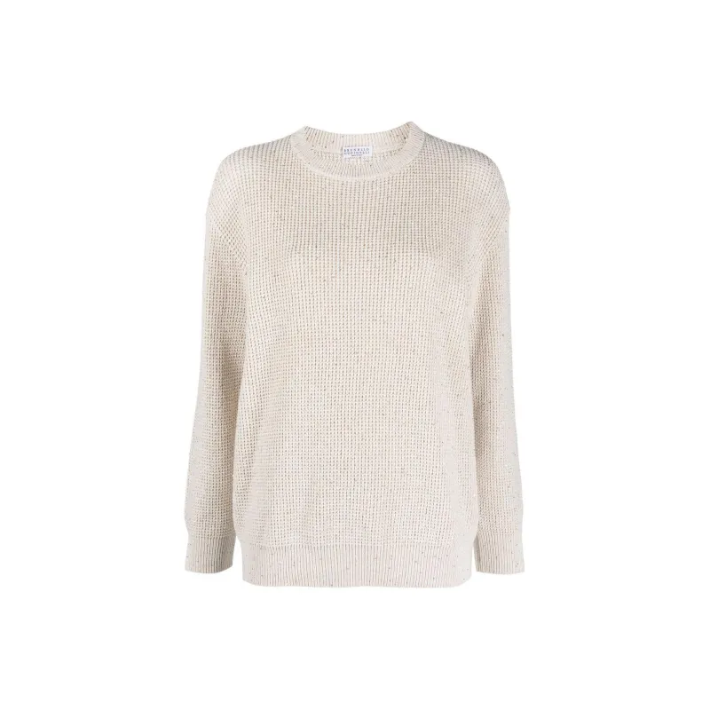 Brunello Cucinelli Chunky Knit Long Sleeved Jumper-0