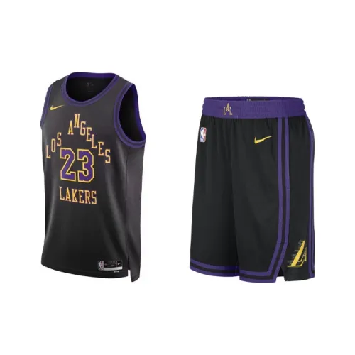 Nike NBA Basketball Suit SW Fan Edition 23 24, Los Angeles Lakers, LeBron James Size 23 Men's Black