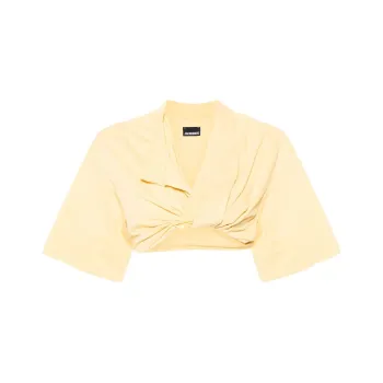 Jacquemus Bahia Twisted Cropped T shirt