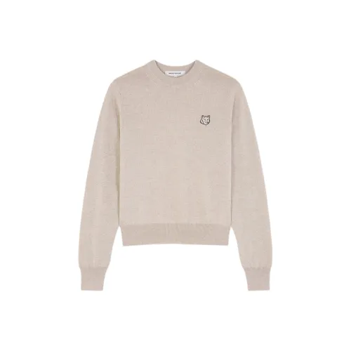 Maison Kitsune Fox Head Patch Knitted Jumper