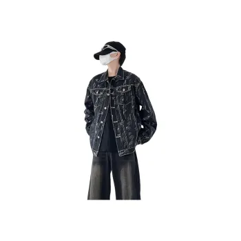 SIL VITIN Denim Jacket Unisex Black