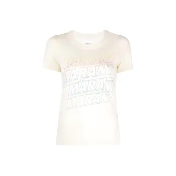 ISABEL MARANT ETOILE Ziliani Logo Printed Crewneck T Shirt