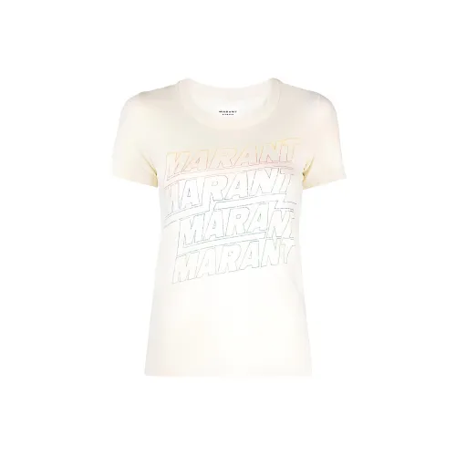 ISABEL MARANT ETOILE Ziliani Logo Printed Crewneck T Shirt