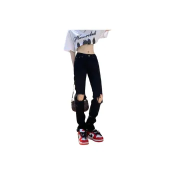 Menglaini Jeans Women's Black