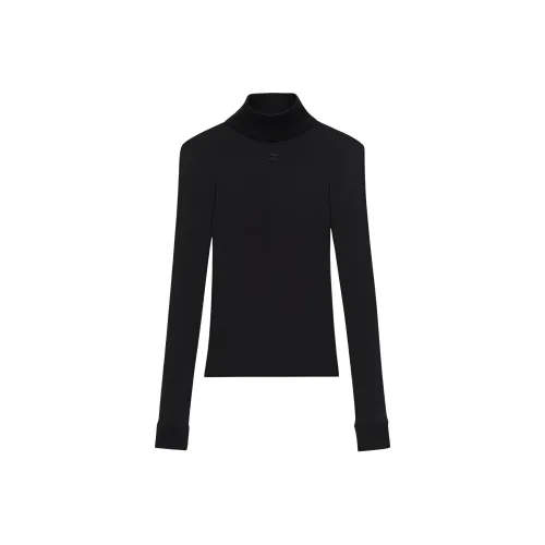 COURREGES Reedition Second Skin Long Sleeves Sweater Women's Black