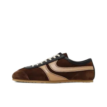 DRIES VAN NOTEN Suede Sneakers Dark Brown Women's