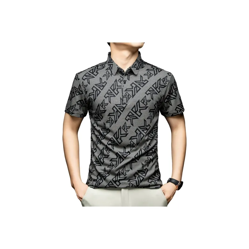 KAISER Polo Shirt Men's Silver Gray-0