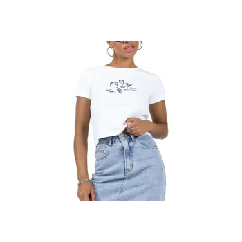 PRINCESS POLLY T-Shirt Women's WHITE/White