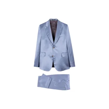 Paul Smith Business Suits Men's Gray Blue