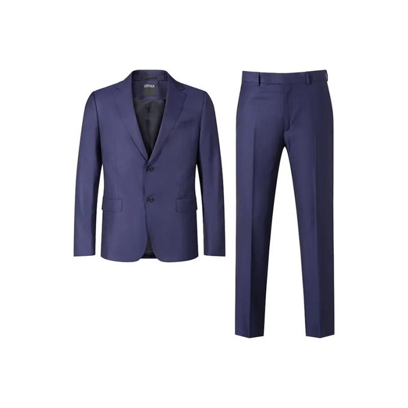 Zegna SS24 Business Suit Men's Dark Blue-0
