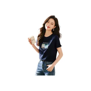 Mo Han Yi Mei T Shirt Women's Dark Royal Blue